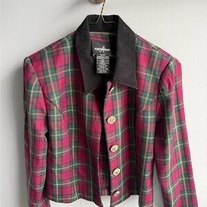 Women's tartan  Jacket - Red and Green